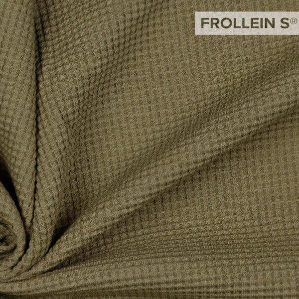 Waffle knit - Organic Waffle Knit Jersey - Taupe - Frollein S®