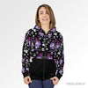 Zipper Hoodie - Zip - Up Unisex Hoodie Halloween BOO - Purple - Frollein S®