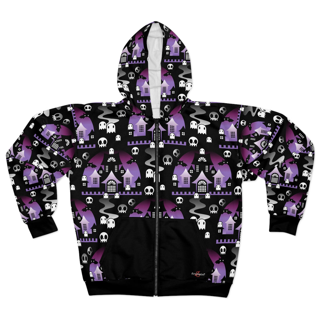 Zip-Up Unisex Hoodie Halloween BOO - Purple – Frollein S®