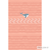 Panel - Organic Cotton Jersey - Whale - Coral