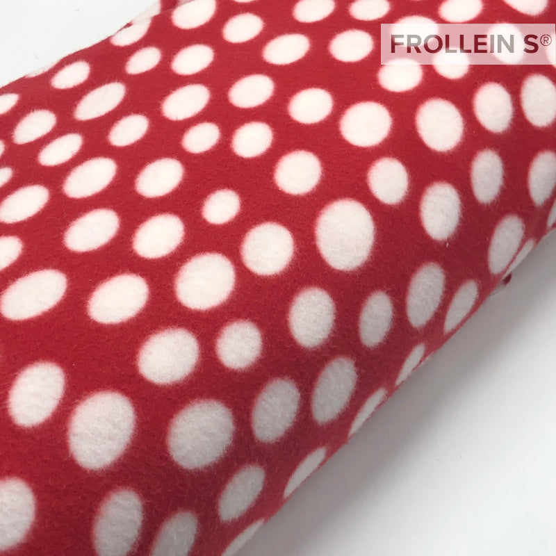 Remnant 34-inch - Anti Pill Fleece -Polka Dots-Red