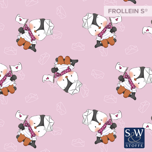 French Terry - Sailor Penguin - Pink
