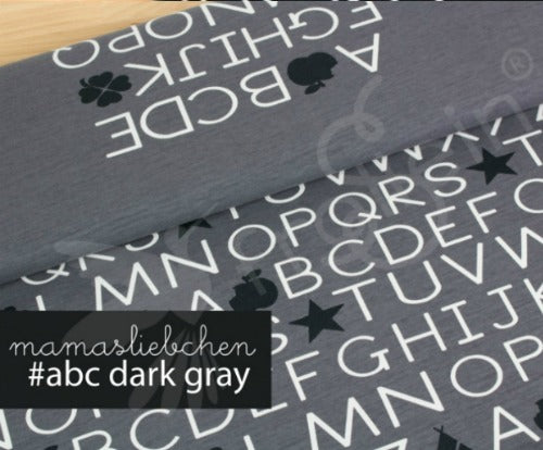 Cotton Jersey - ABC - Dark Gray