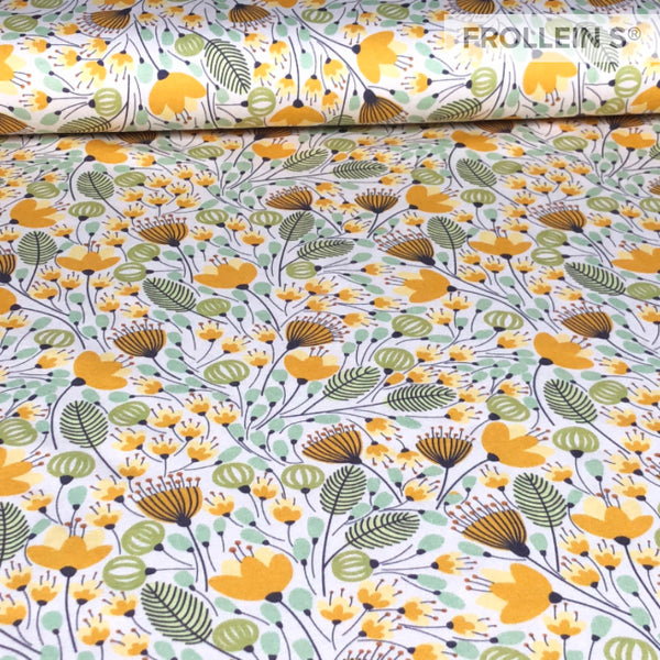 Cotton Jersey - Yellow Flowers