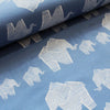 Remnant 14-inch - Organic Cotton Jersey - Elephants - Blue