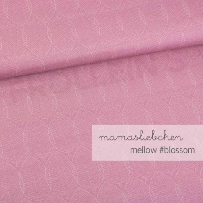 Cotton Jersey - Mellow Leaves - Old Rose