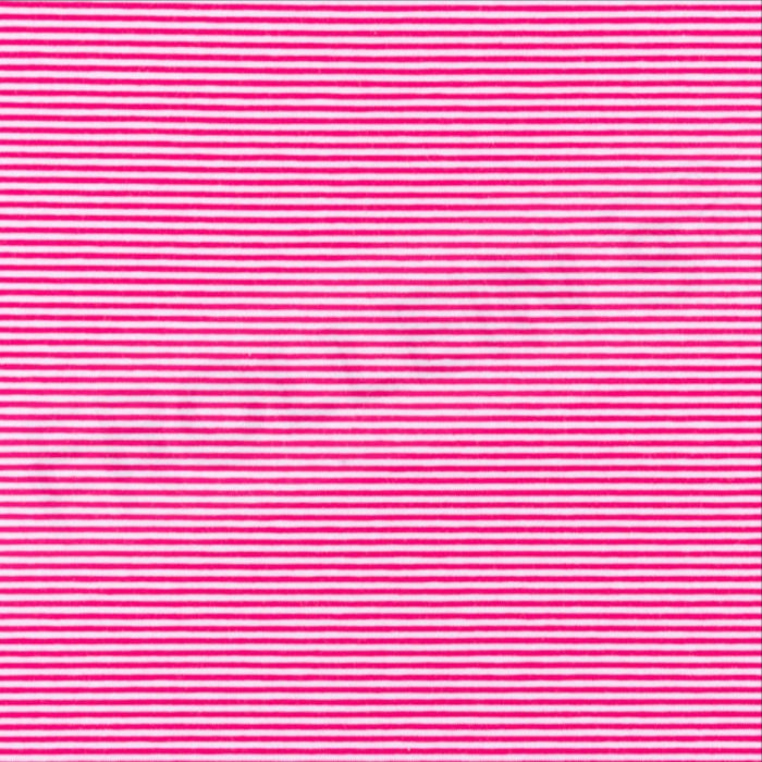 Fat Half - Cotton Jersey - Mini Stripes - Pink-White