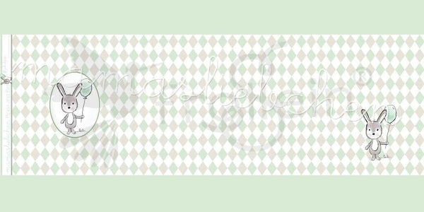 Cotton Jersey - Philip Diamonds - Green