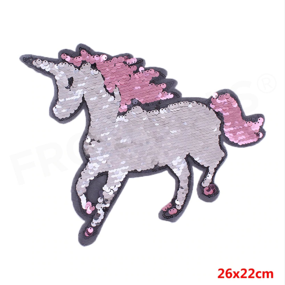 Reversible Sequin Patch - Unicorn