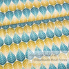 Cotton Jersey - Shapeleaves - Teal-Honey