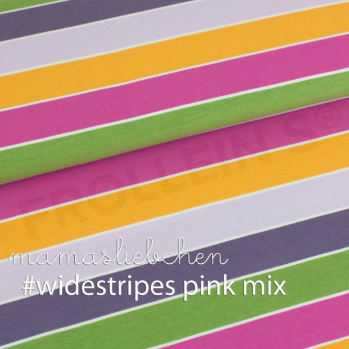 Cotton Jersey - Widestripes-Pink Mix