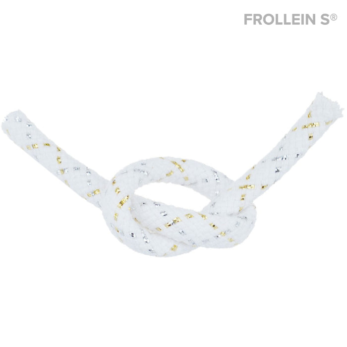 Cord String - Lurex-white-gold-silver-8 mm – Frollein S®