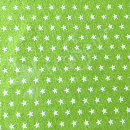 Cotton Jersey - Small Stars - Green