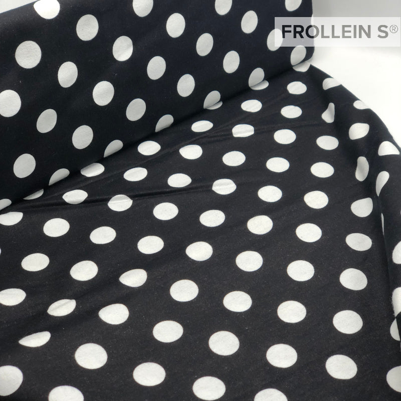 Snuggle Flannel - Polka Dots-black