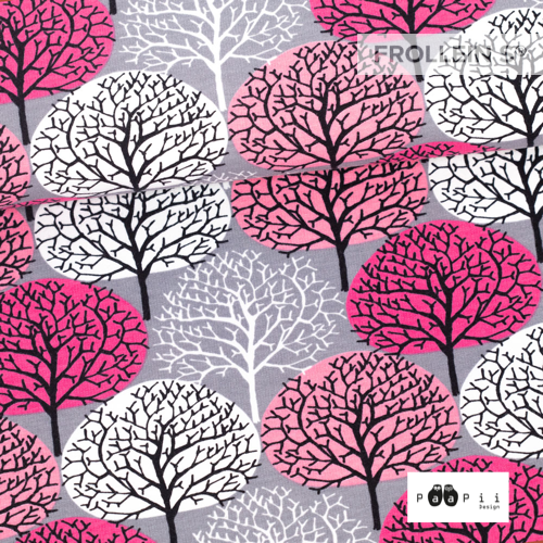 Organic French Terry - Season Forest - Gray-Pink
