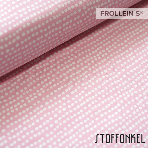 Organic Cotton Jersey - Dotted Lines-Light Pink