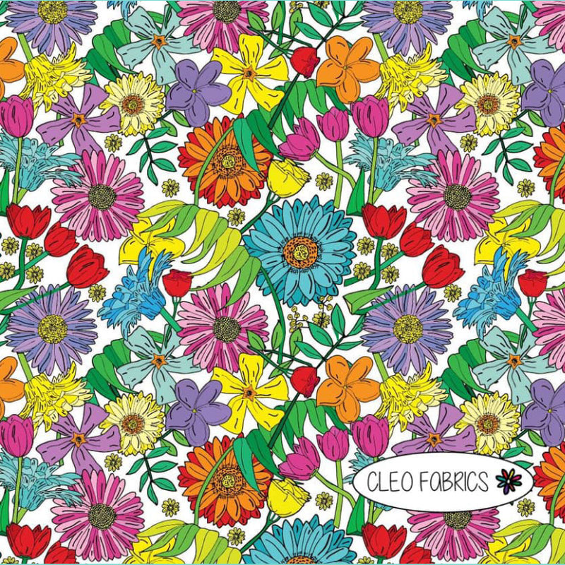 Organic Cotton Jersey - Spring Flowers