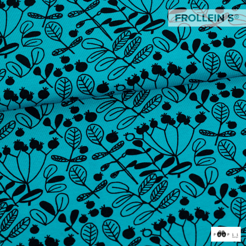 Organic French Terry - Flora - Teal